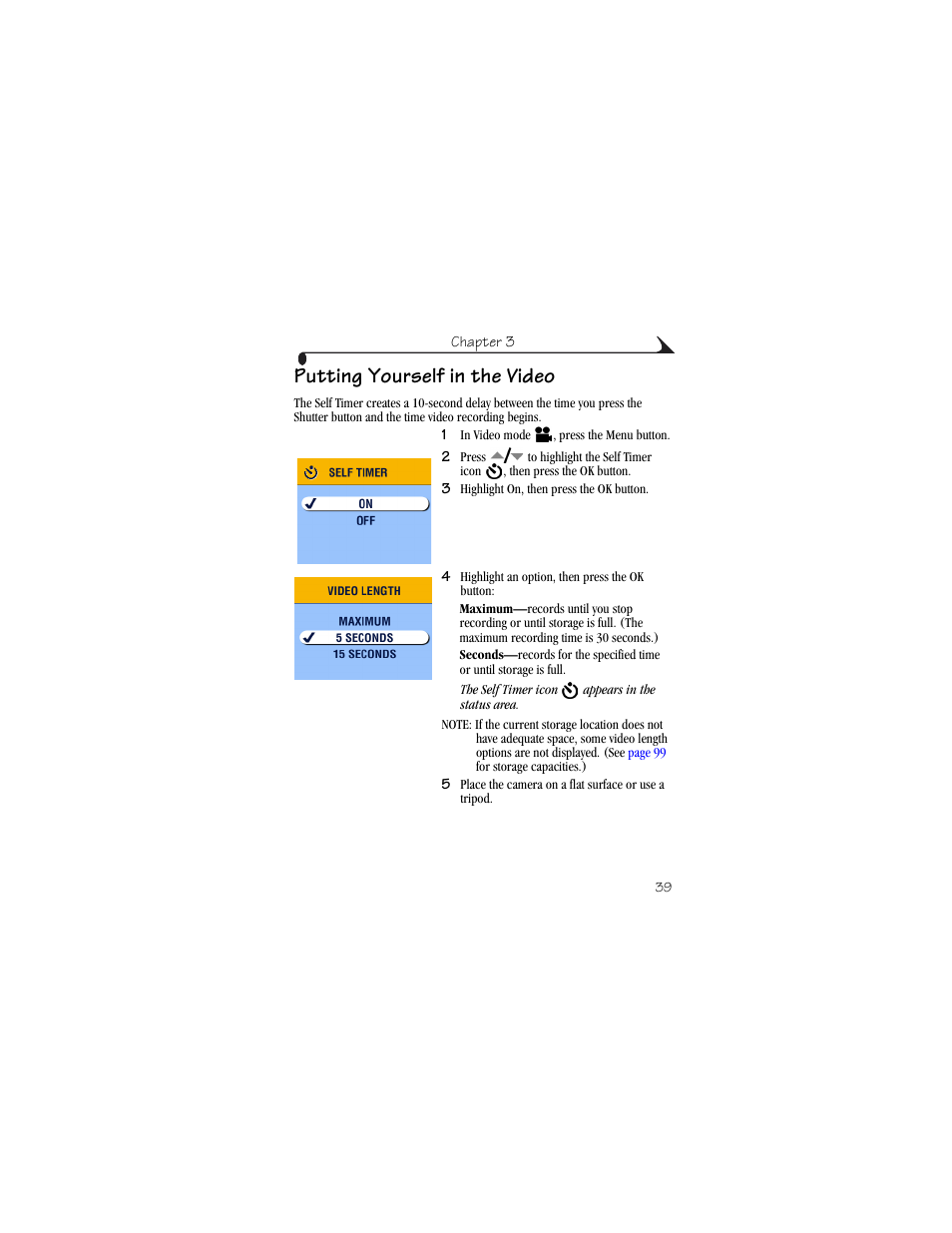Putting yourself in the video | Kodak CX6230 User Manual | Page 51 / 126