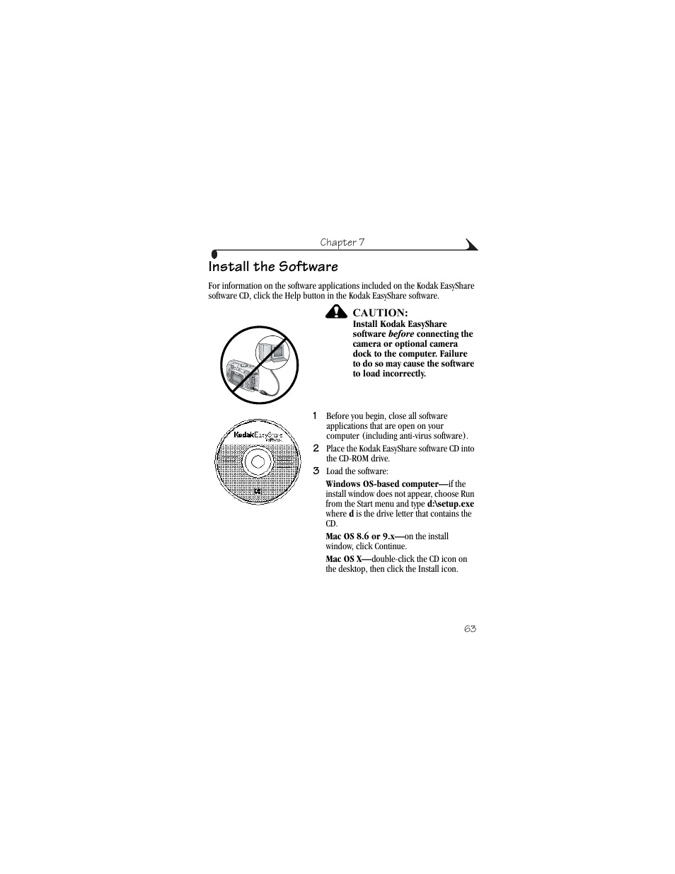 Install the software | Kodak CX6230 User Manual | Page 75 / 126