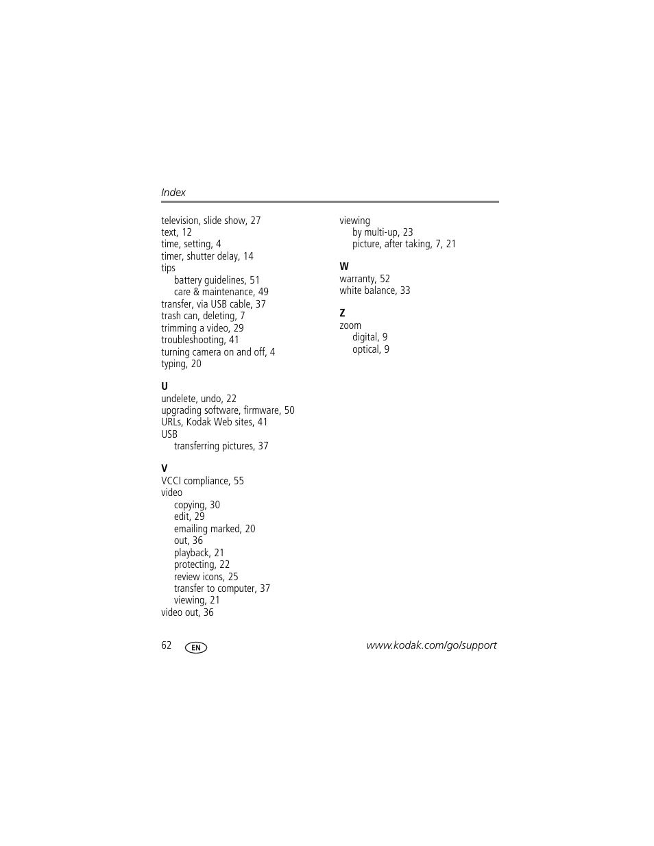 Kodak M550 User Manual | Page 68 / 68