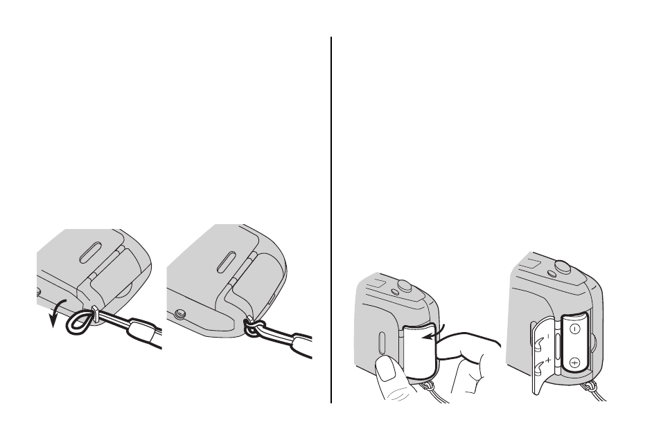 Attaching the camera strap, Loading the battery | Kodak KD40 User Manual | Page 9 / 31