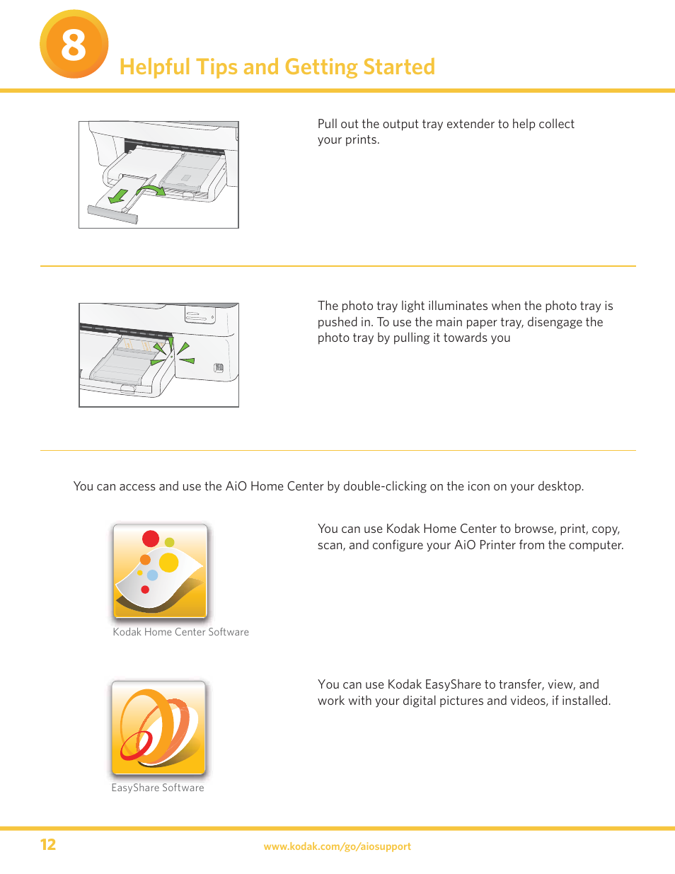 Helpful tips and getting started | Kodak 5300 User Manual | Page 12 / 20