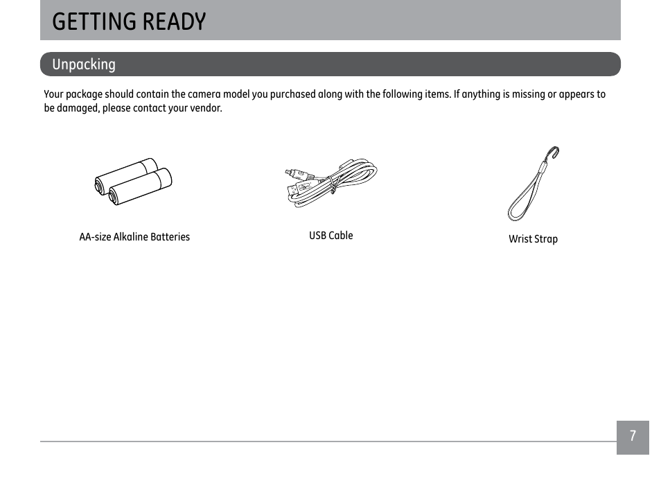 Getting ready | Kodak FUN SAVER FD3 User Manual | Page 11 / 79