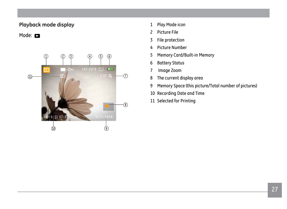 Playback mode display mode | Kodak FUN SAVER FD3 User Manual | Page 31 / 79