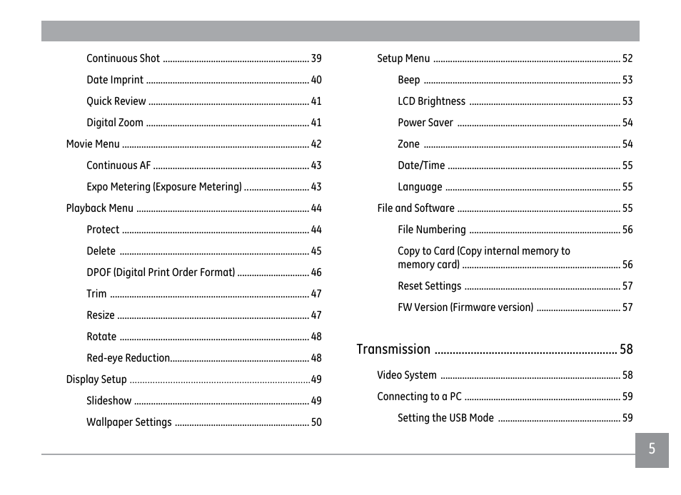 Transmission | Kodak FUN SAVER FD3 User Manual | Page 9 / 79