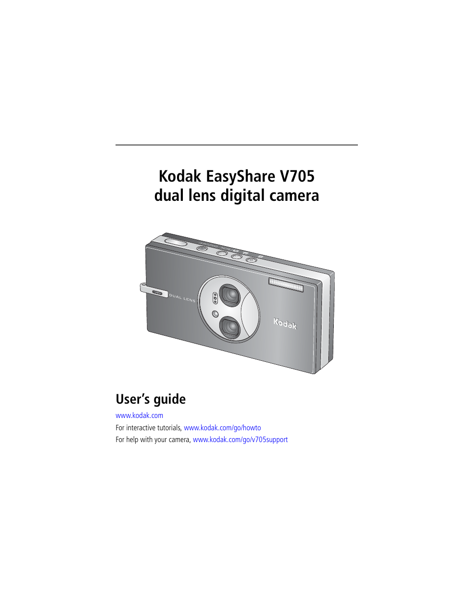 Kodak V705 User Manual | 76 pages
