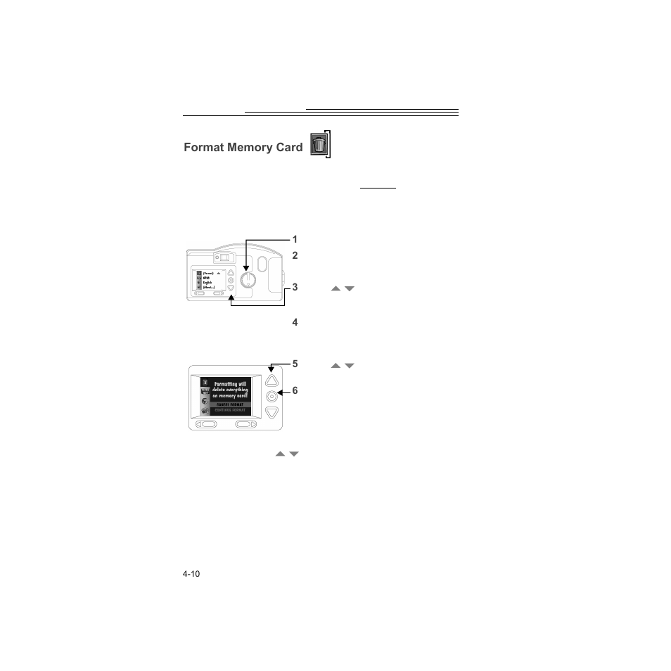 Format memory card, Format memory card -10 | Kodak DC210 Plus User Manual | Page 40 / 91