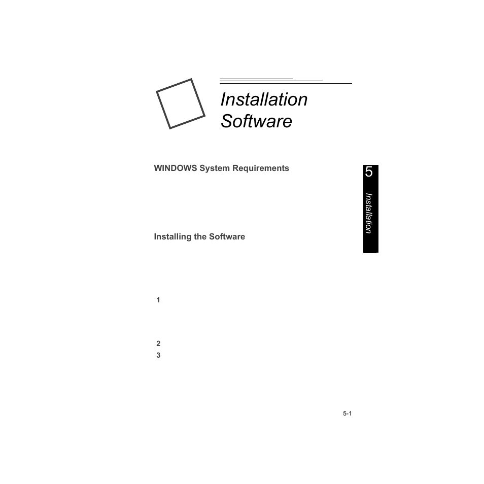 Installation software, Windows system requirements, Installing the software | Installation software -1, Windows system requirements -1, Installing the software -1 | Kodak DC210 Plus User Manual | Page 45 / 91