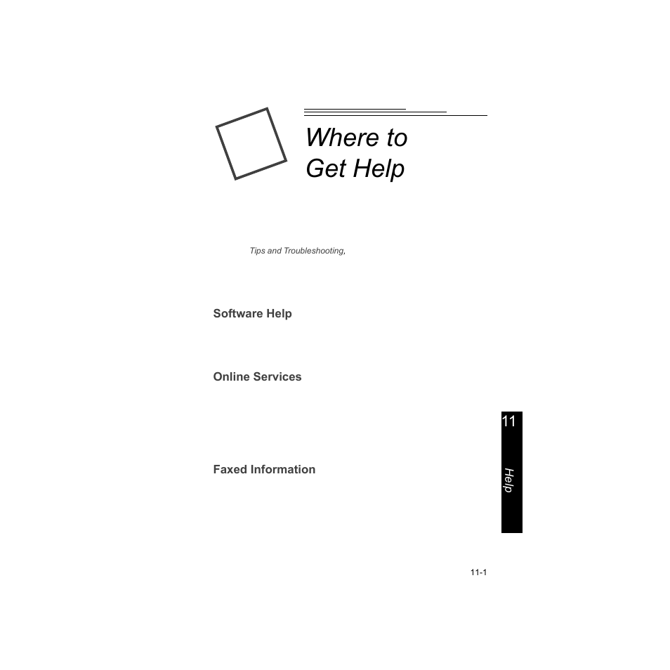 Where to get help, Software help, Online services | Faxed information | Kodak DC210 Plus User Manual | Page 79 / 91
