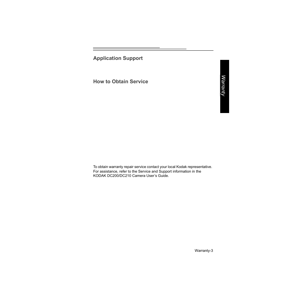 Application support, How to obtain service | Kodak DC210 Plus User Manual | Page 85 / 91