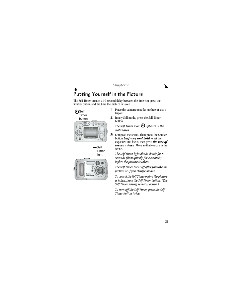 Putting yourself in the picture, Running a slide show | Kodak CX6330 User Manual | Page 33 / 120