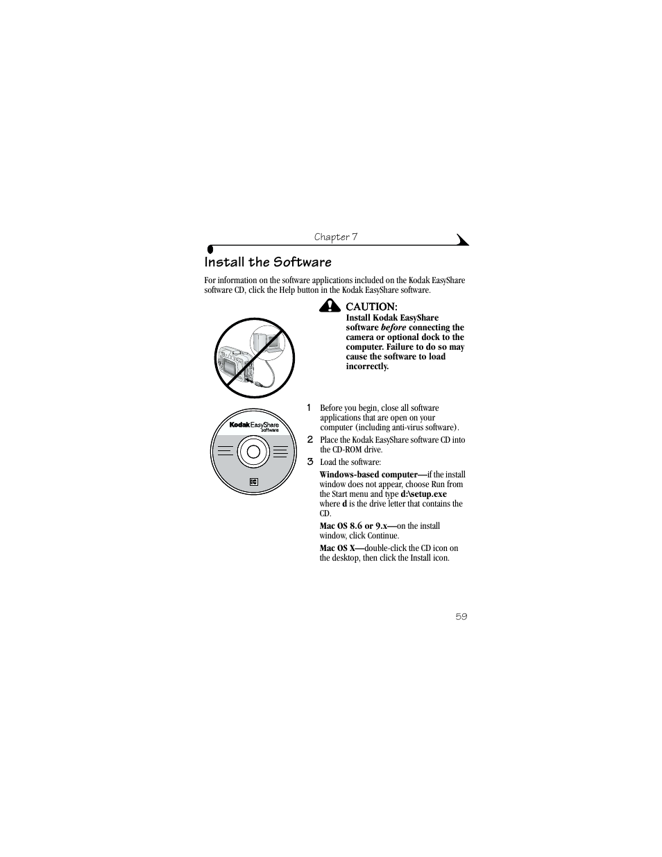 Install the software | Kodak CX6330 User Manual | Page 71 / 120