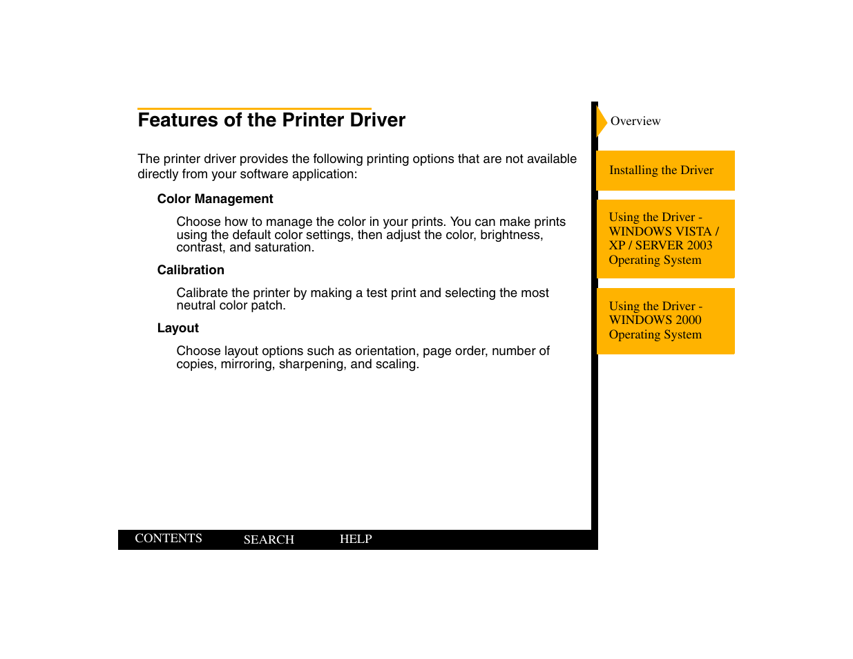 Features of the printer driver | Kodak 805 User Manual | Page 6 / 35