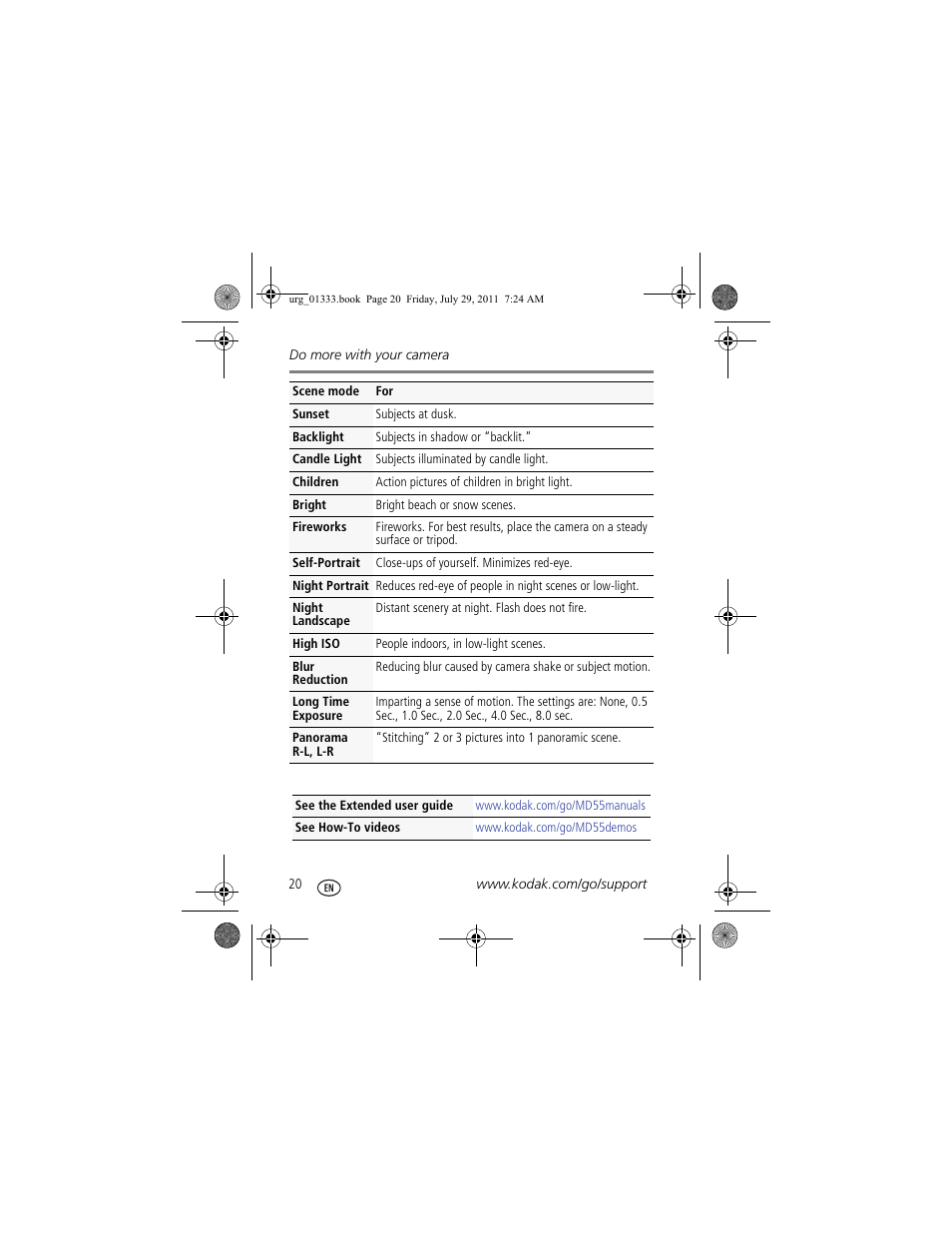 Kodak MD55 User Manual | Page 20 / 26