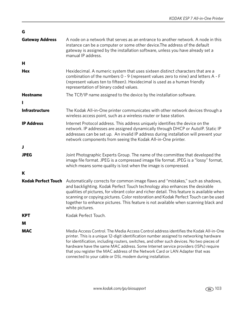 Kodak ESP 7 User Manual | Page 111 / 120