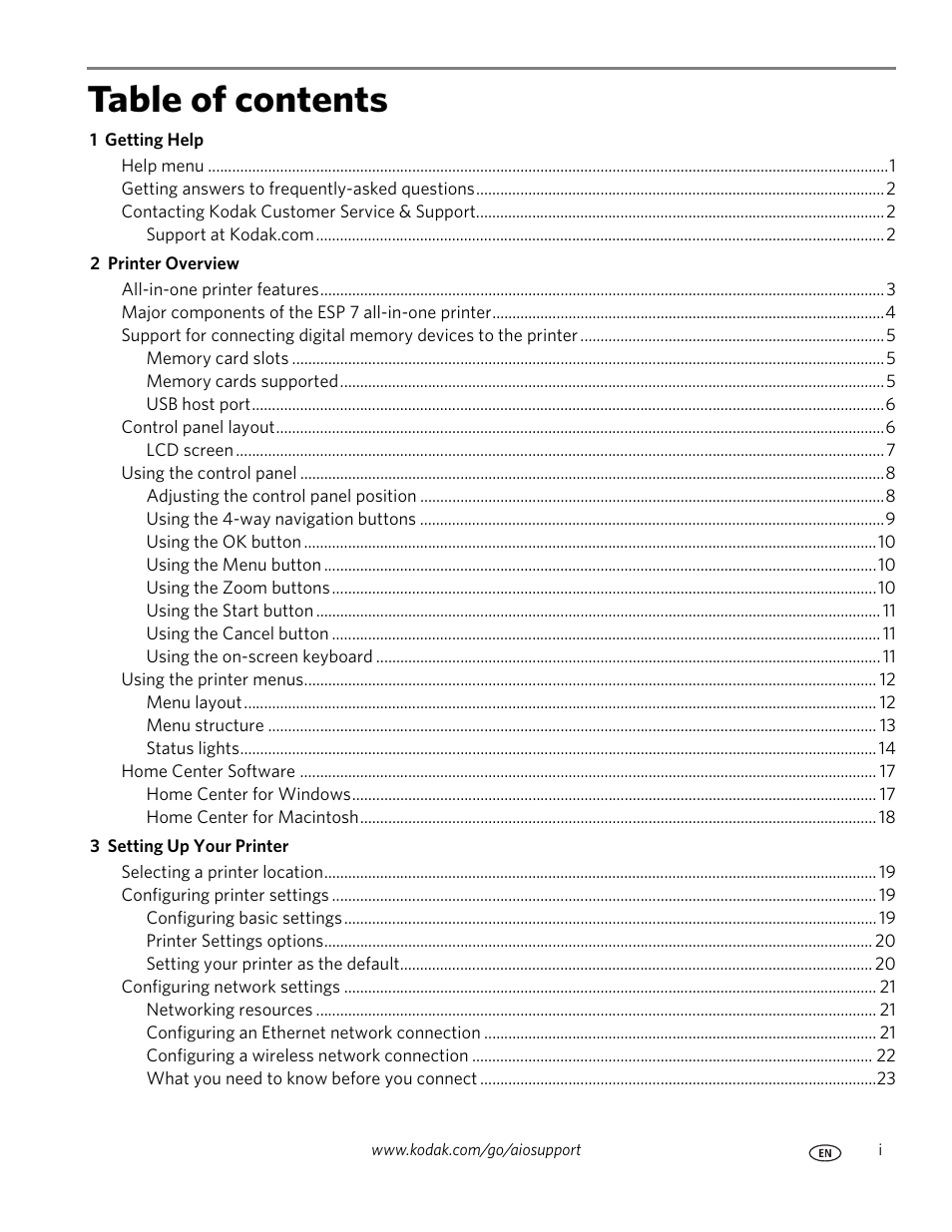 Kodak ESP 7 User Manual | Page 3 / 120