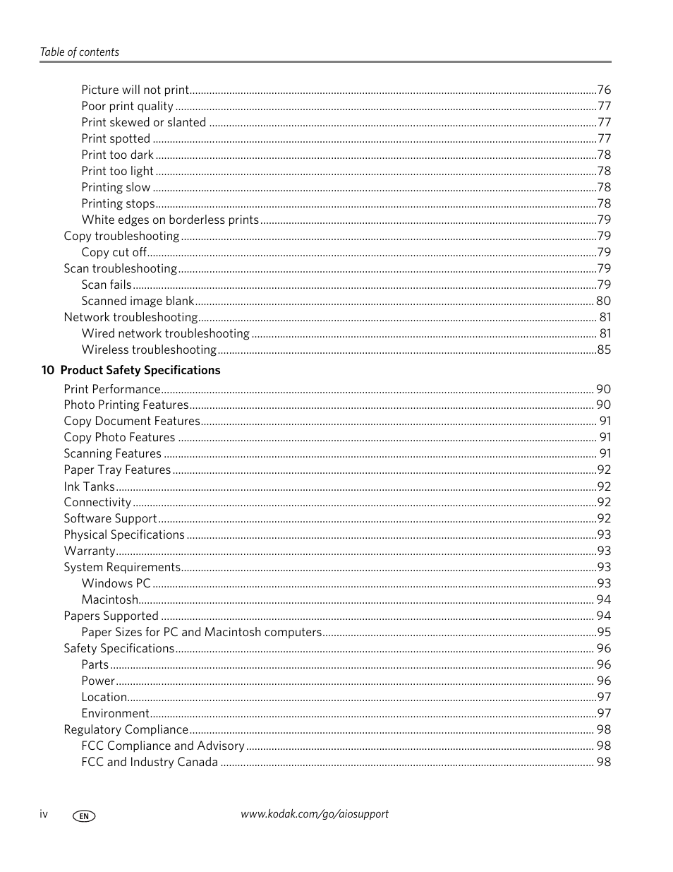 Kodak ESP 7 User Manual | Page 6 / 120