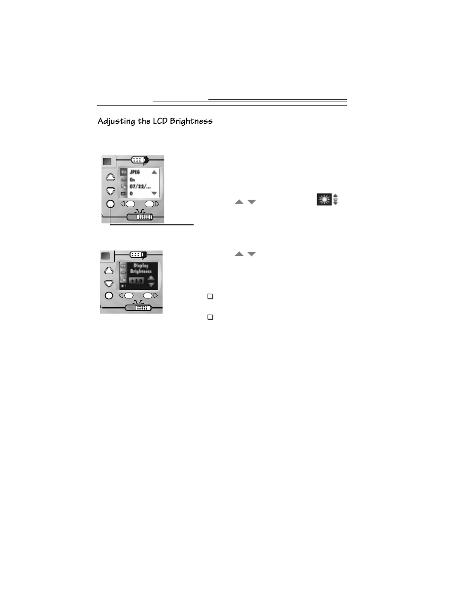 Adjusting the lcd brightness | Kodak DC215 User Manual | Page 12 / 78