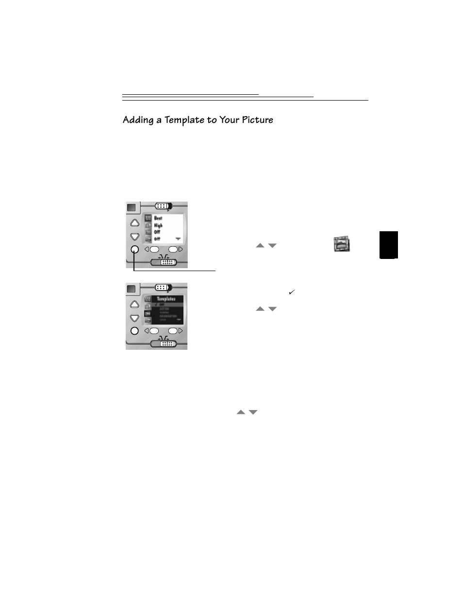 Adding a template to your picture | Kodak DC215 User Manual | Page 27 / 78