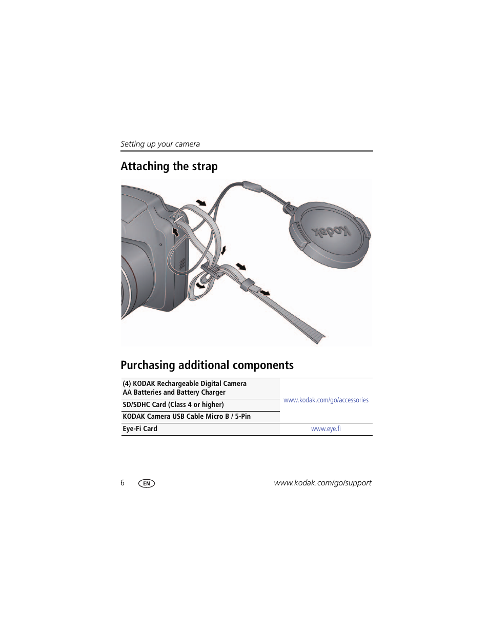 Purchasing additional components | Kodak Z5120 User Manual | Page 14 / 80