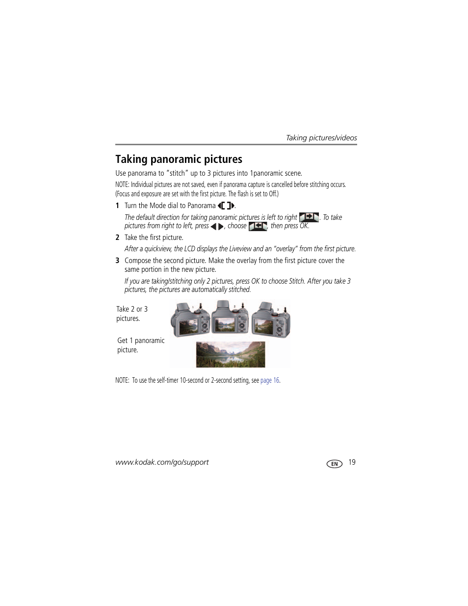 Taking panoramic pictures | Kodak Z5120 User Manual | Page 27 / 80