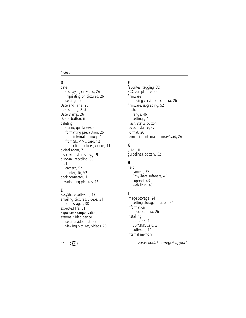 Kodak C300 User Manual | Page 64 / 68