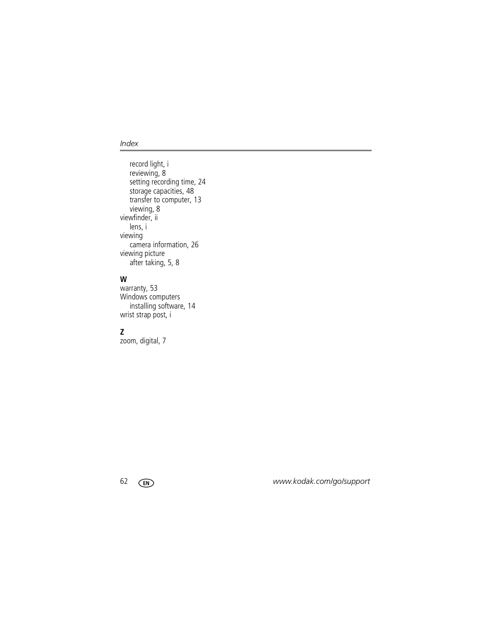 Kodak C300 User Manual | Page 68 / 68