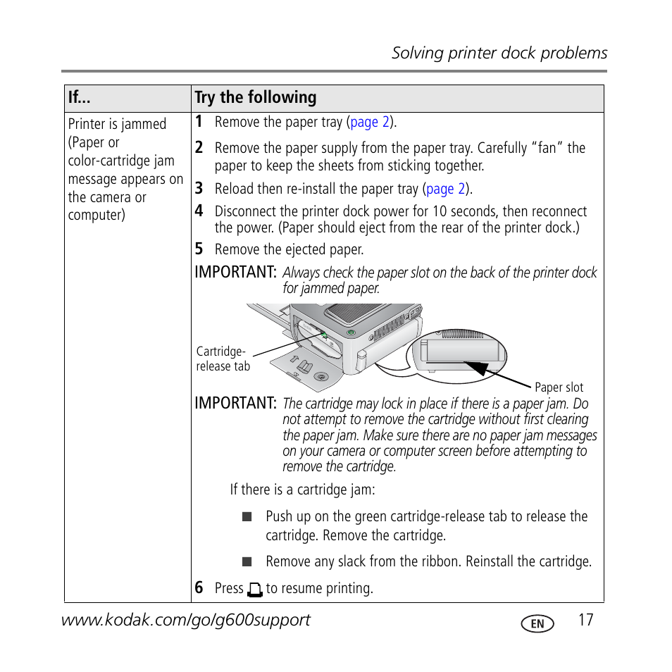 Kodak G600 User Manual | Page 17 / 22