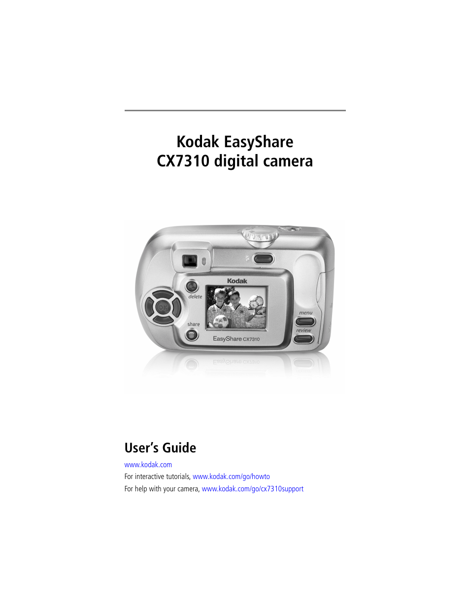 Kodak CX7310 User Manual | 56 pages