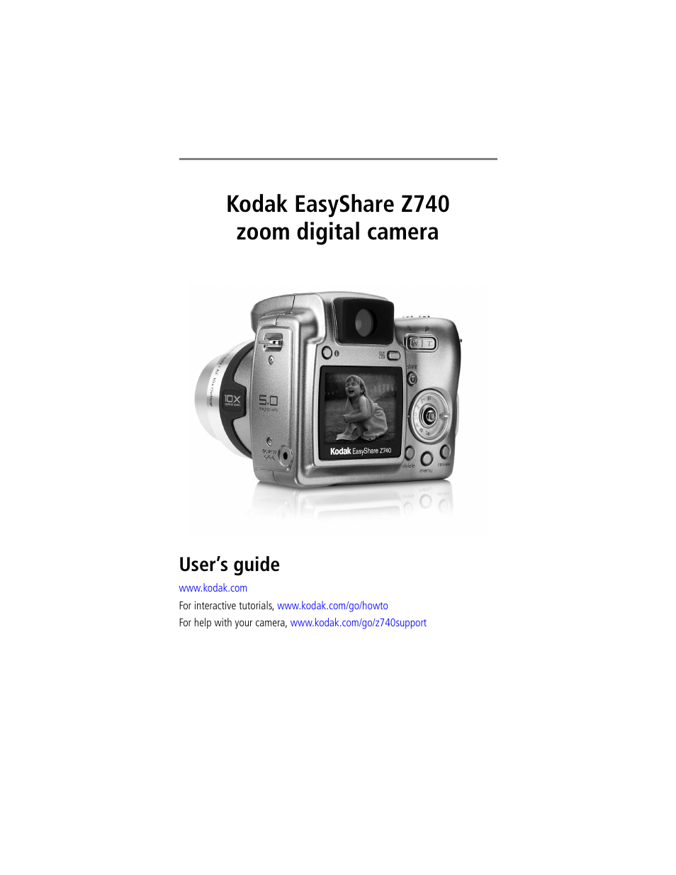 Kodak Z740 User Manual | 70 pages