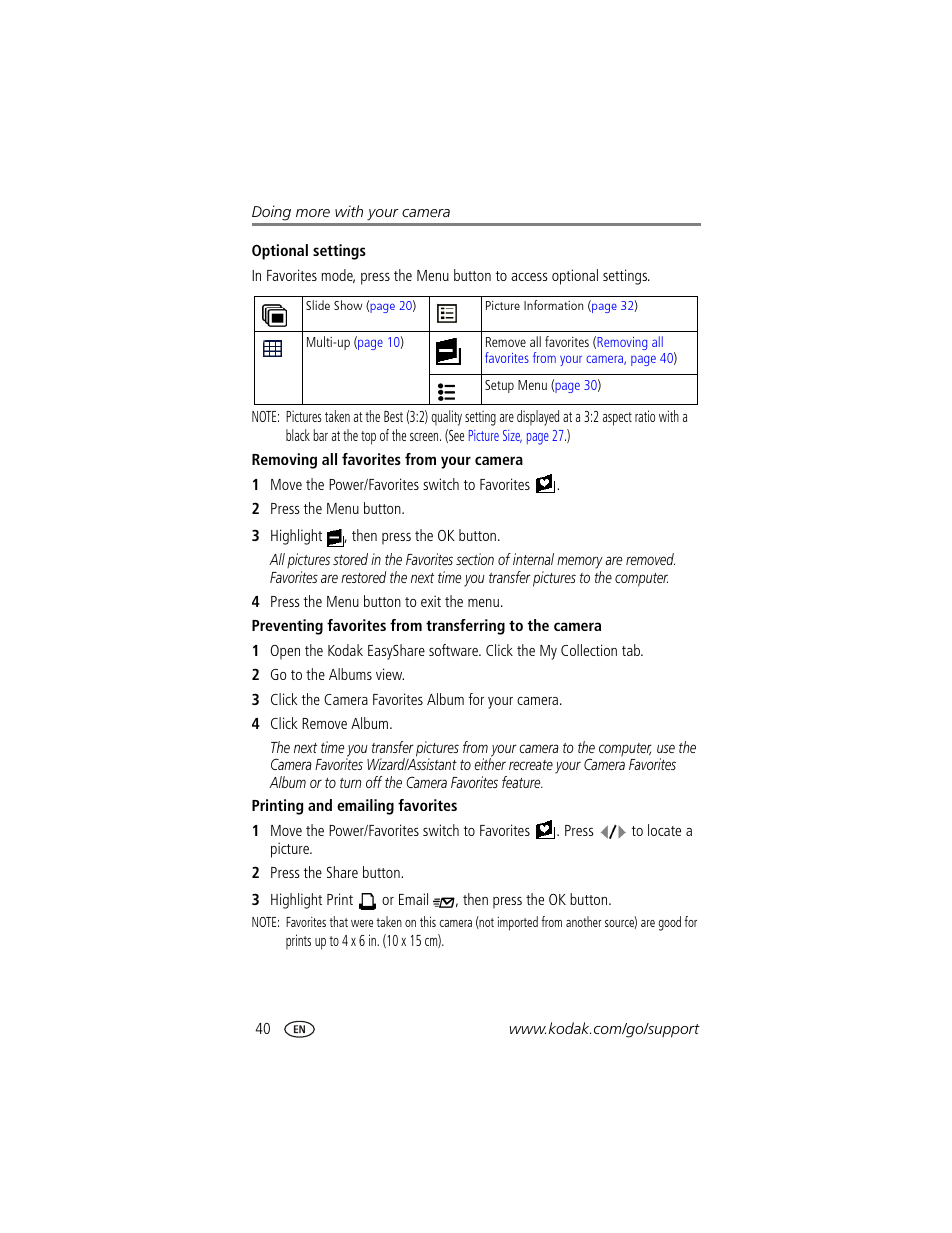 Kodak Z740 User Manual | Page 46 / 70