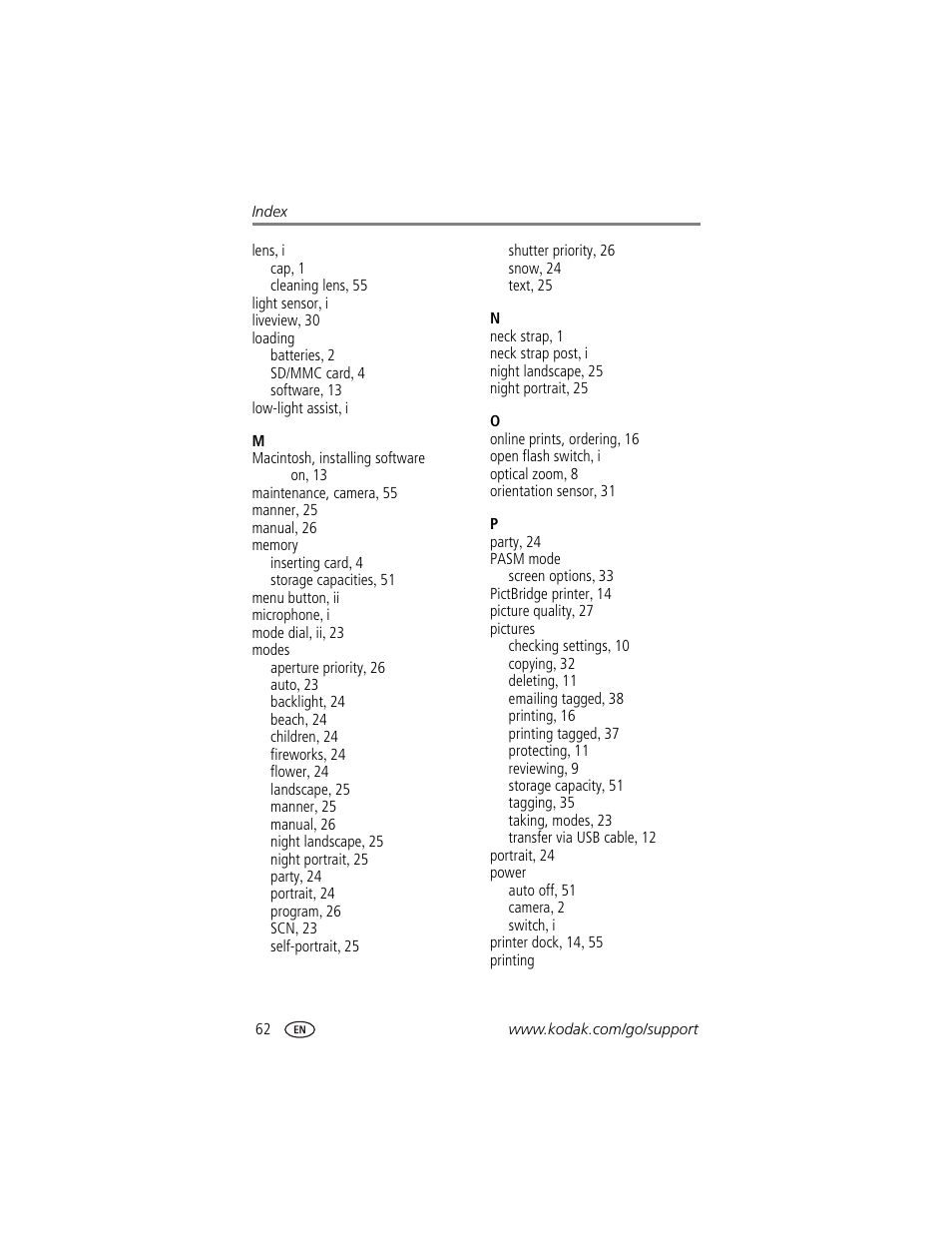 Kodak Z740 User Manual | Page 68 / 70