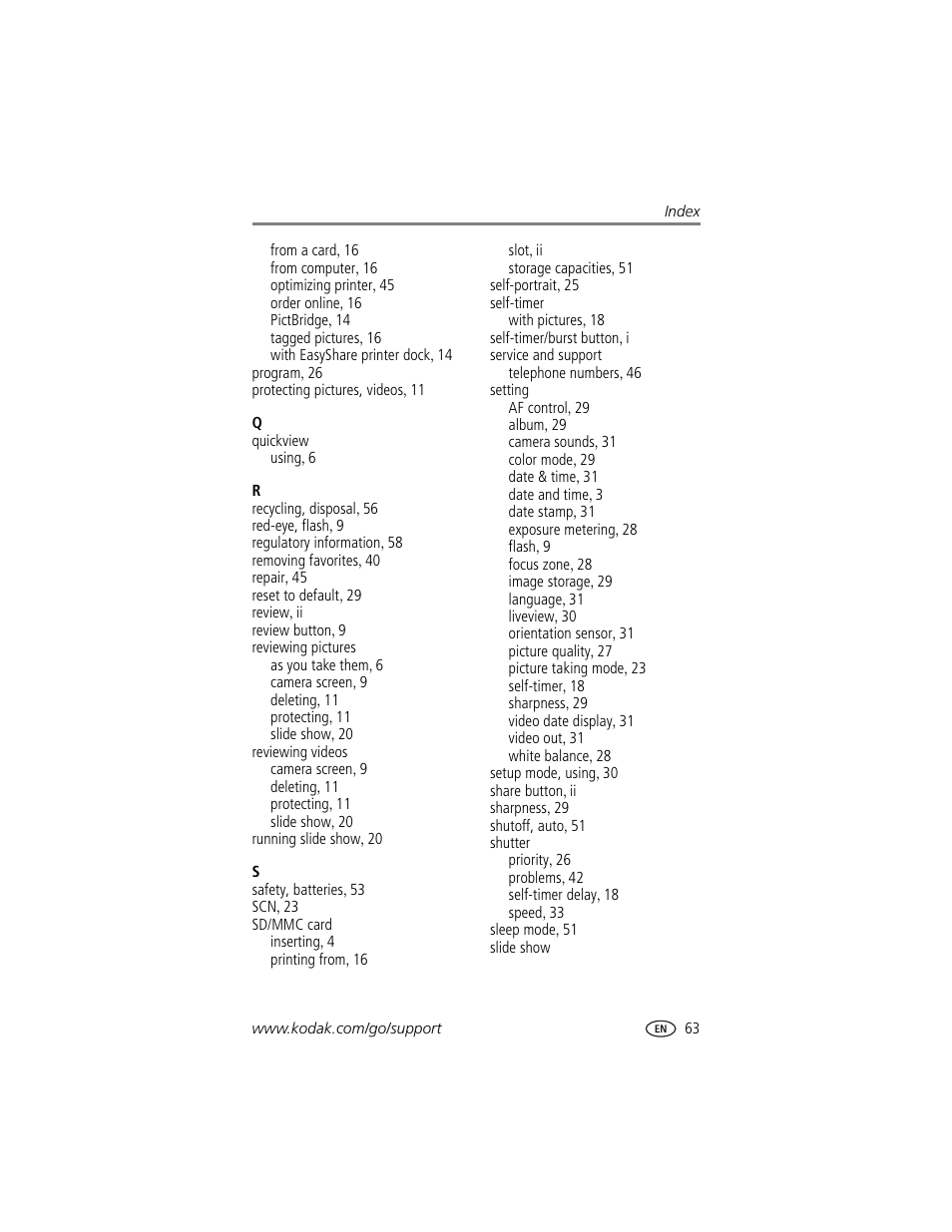 Kodak Z740 User Manual | Page 69 / 70