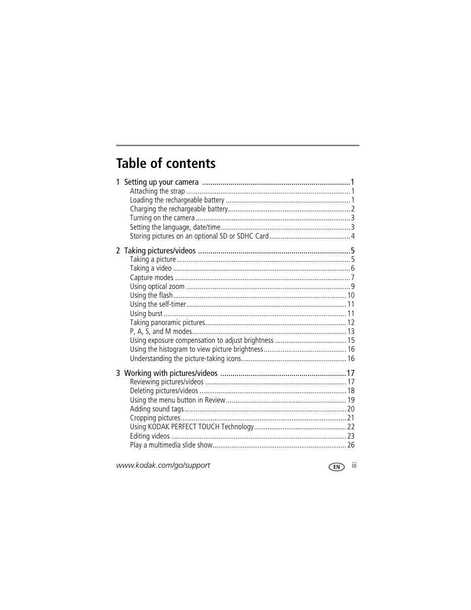 Kodak Z950 User Manual | Page 5 / 72