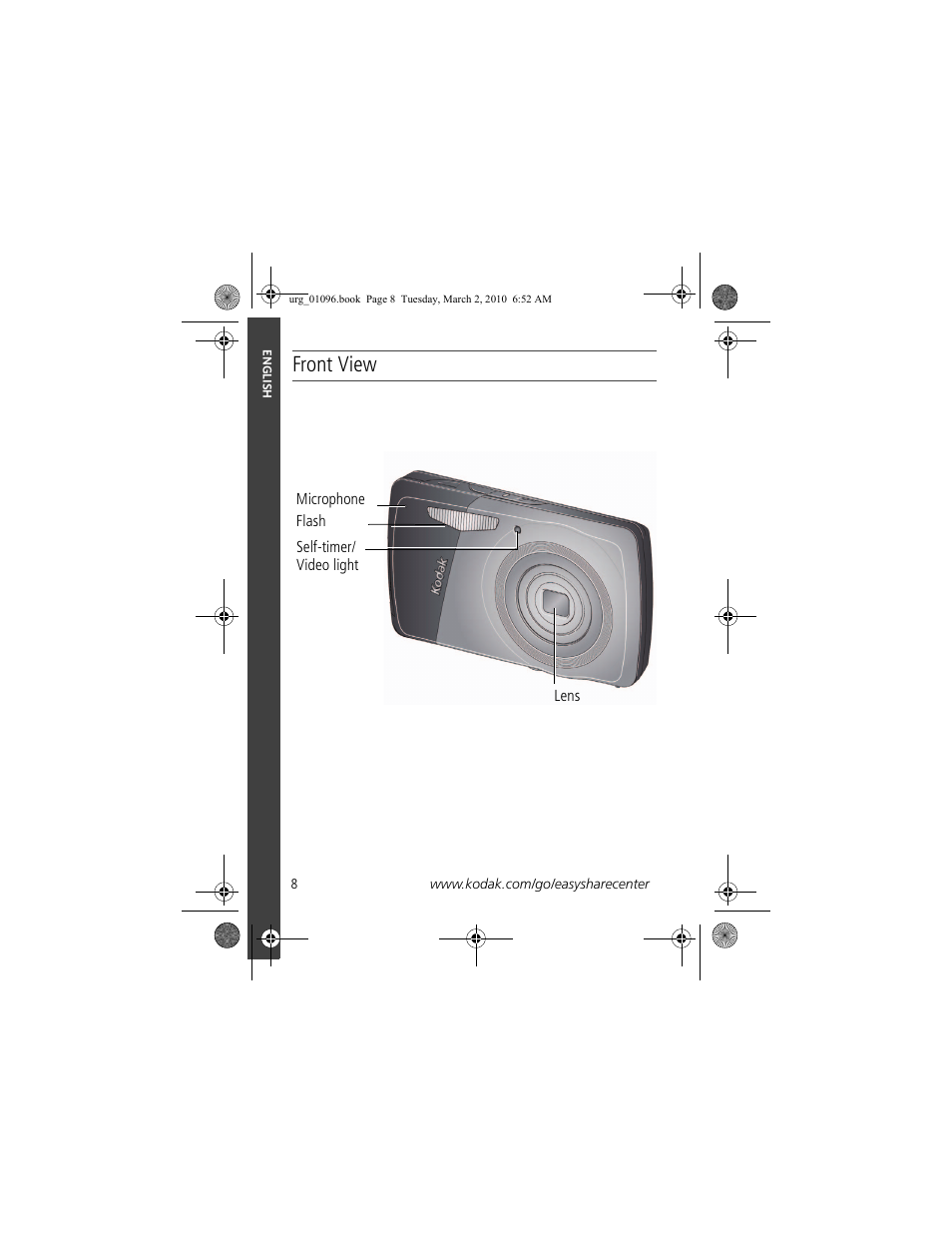 Front view | Kodak M530 User Manual | Page 8 / 29