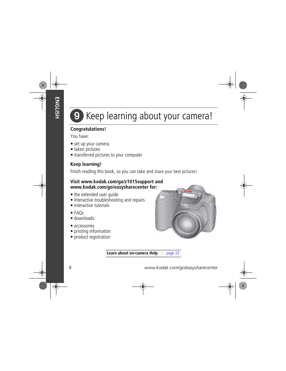 Keep learning about your camera | Kodak Z1015 IS User Manual | Page 8 / 29
