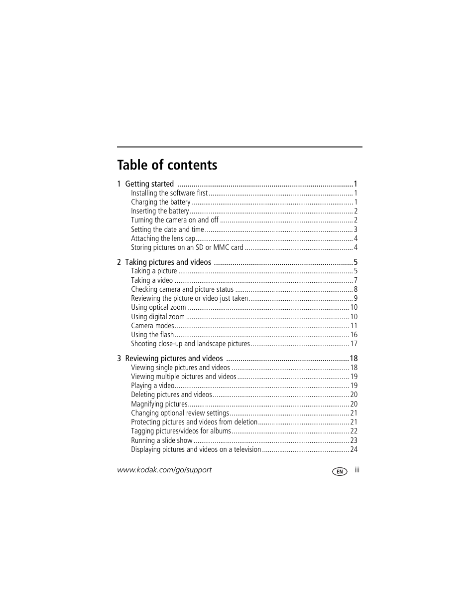 Kodak Z760 User Manual | Page 5 / 79