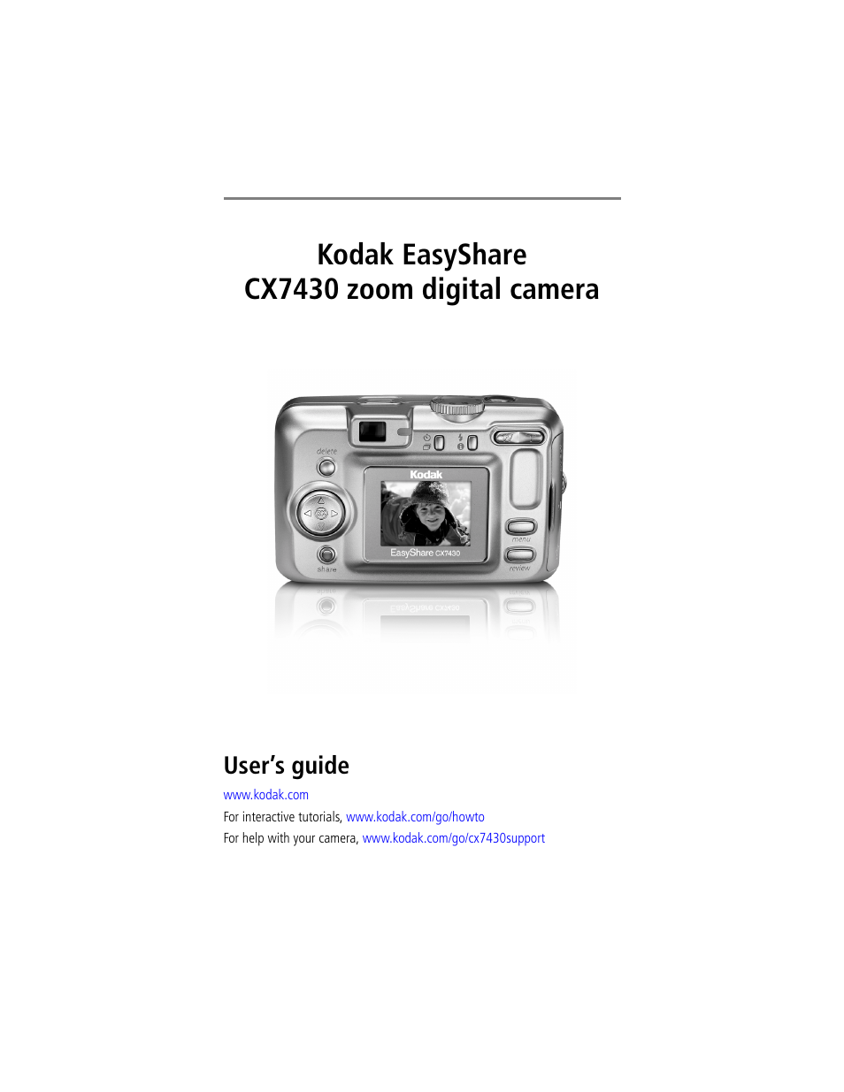 Kodak CX7430 User Manual | 66 pages