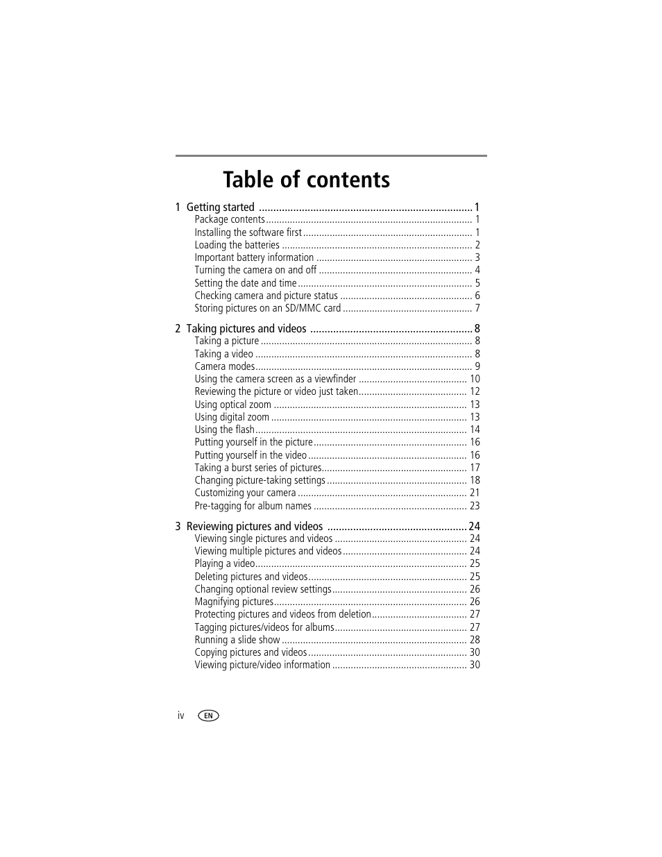 Kodak CX7430 User Manual | Page 6 / 66