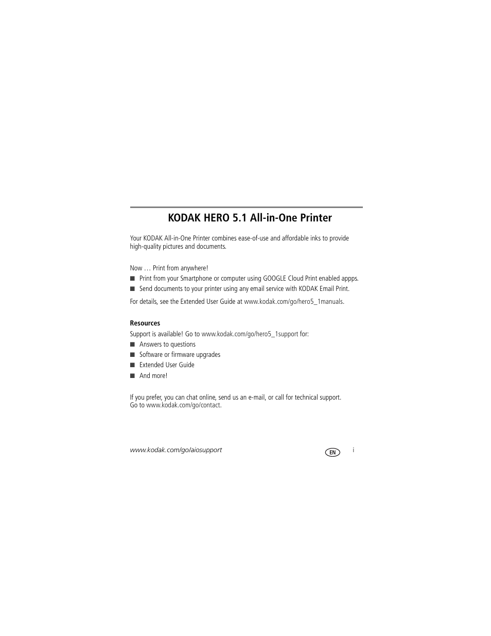 Kodak hero 5.1 all-in-one printer | Kodak HERO 5.1 User Manual | Page 3 / 36