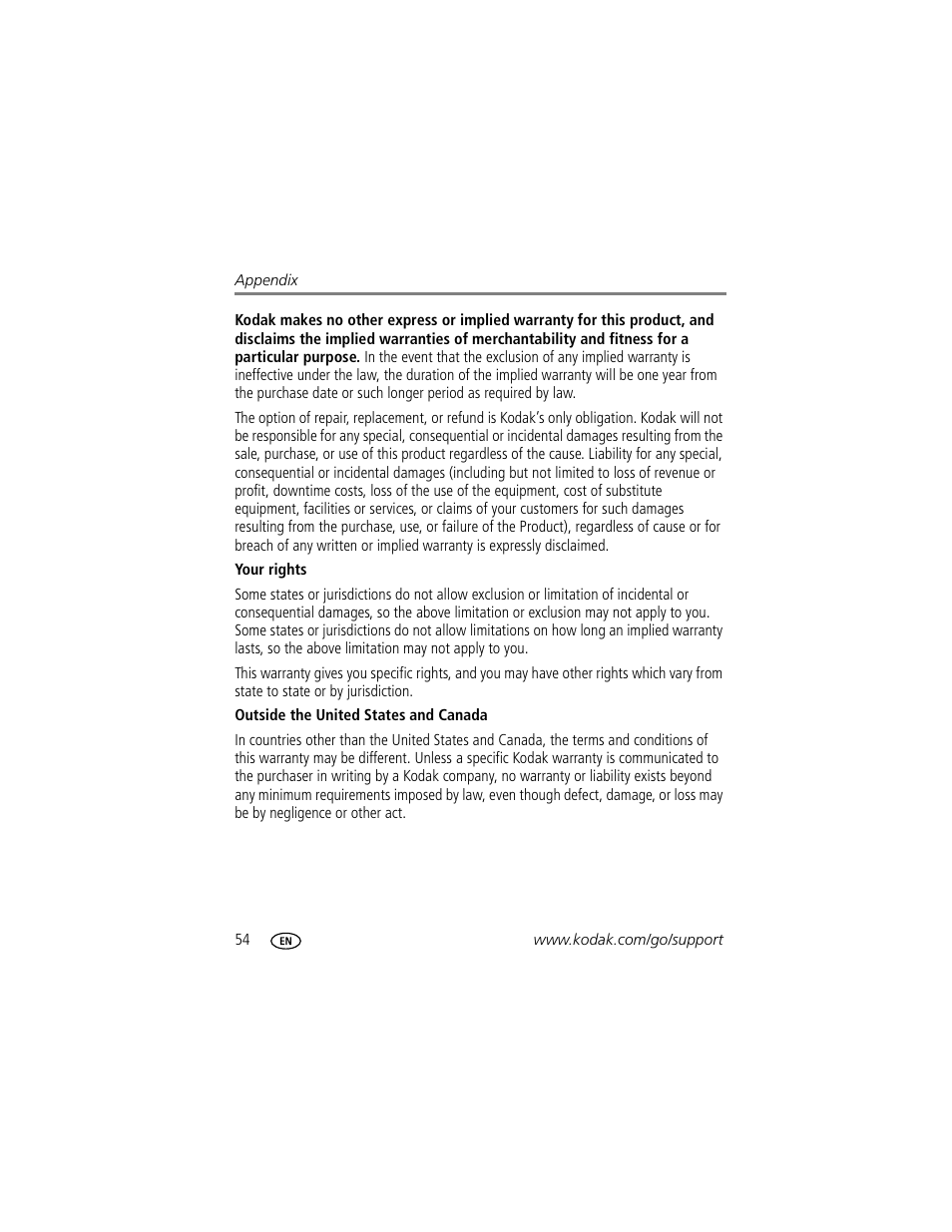 Kodak C513 User Manual | Page 60 / 69