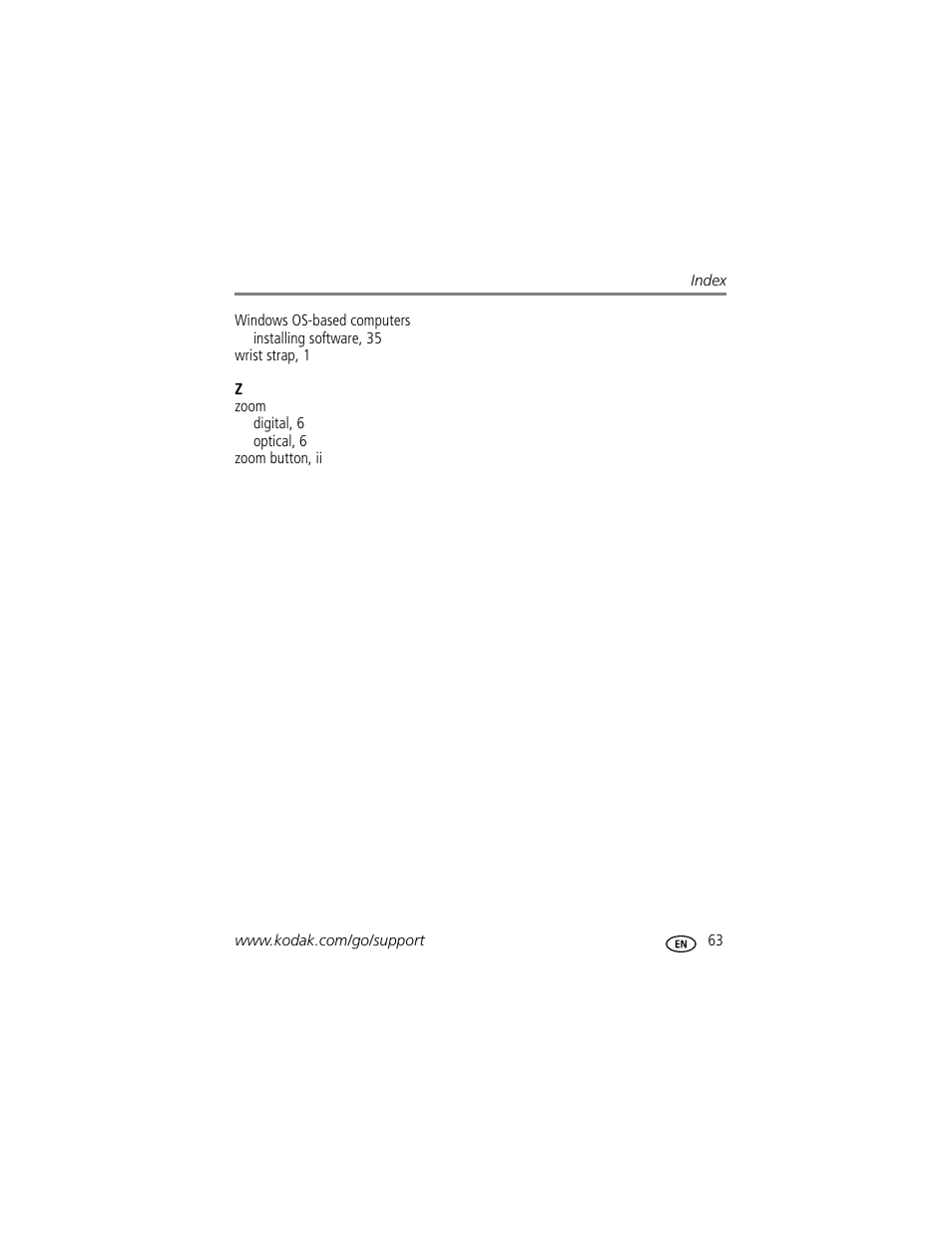 Kodak C513 User Manual | Page 69 / 69