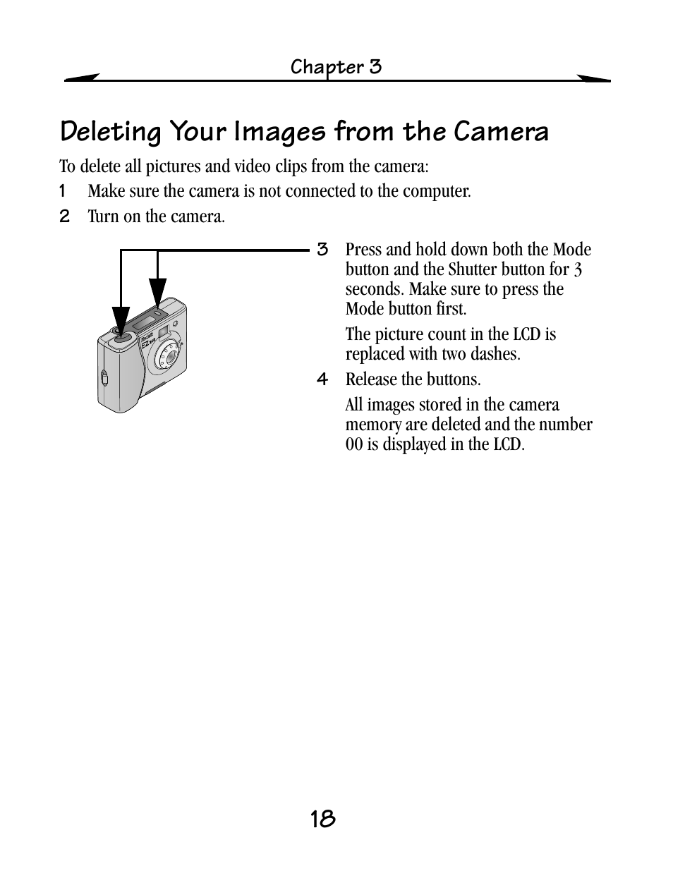Deleting your images from the camera | Kodak EZ200 User Manual | Page 34 / 81