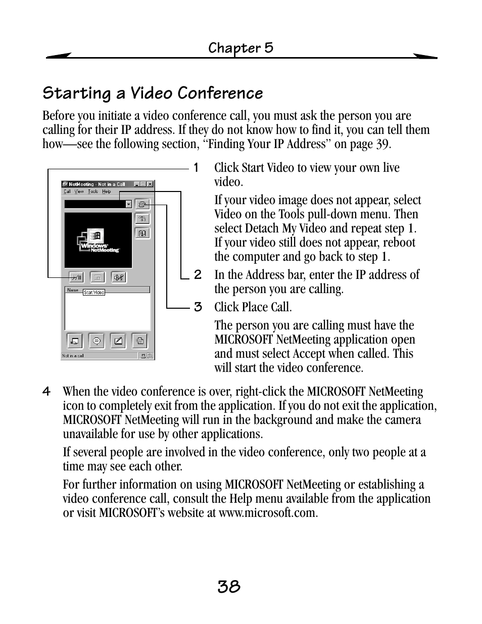 Starting a video conference | Kodak EZ200 User Manual | Page 54 / 81