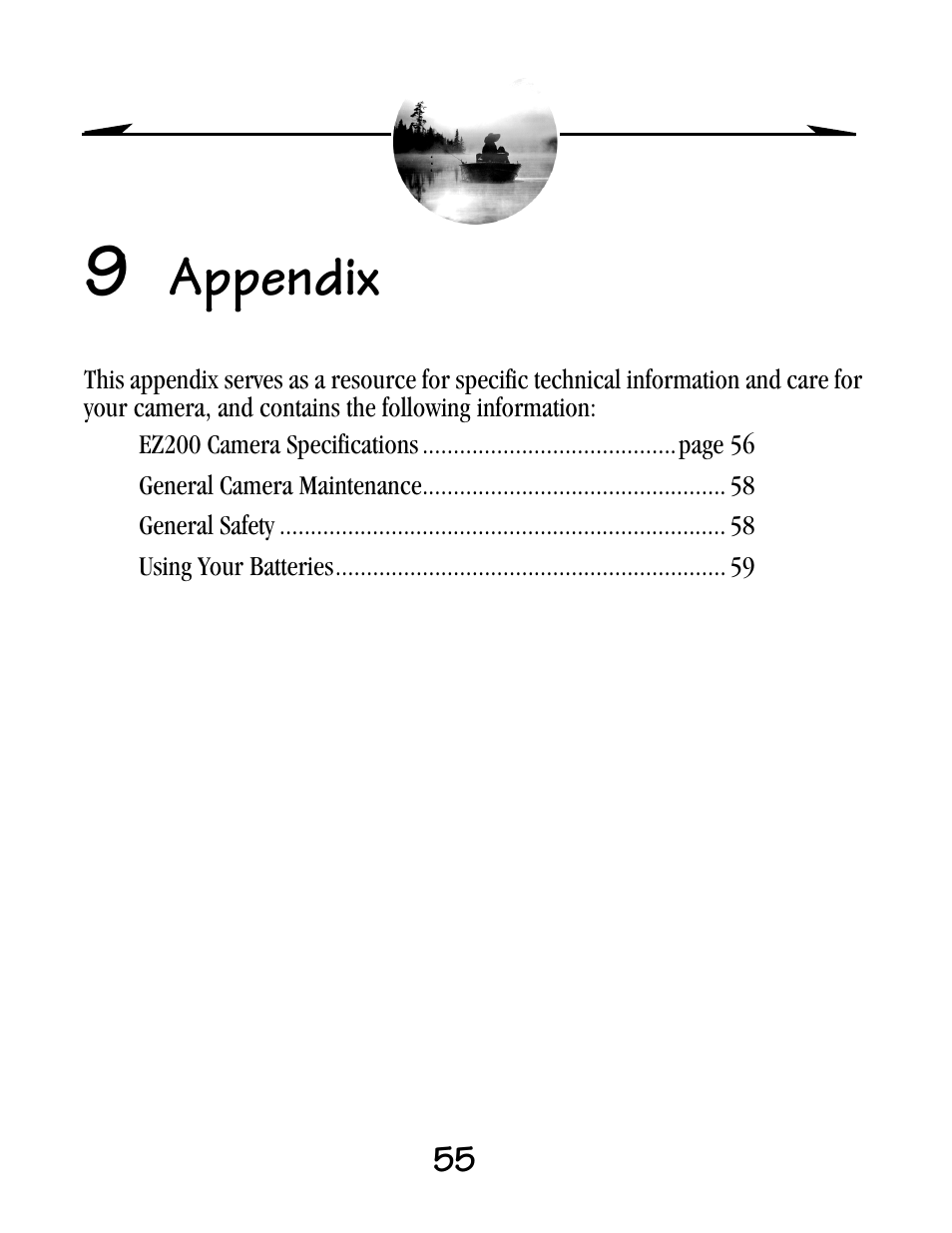9 appendix, Appendix | Kodak EZ200 User Manual | Page 71 / 81