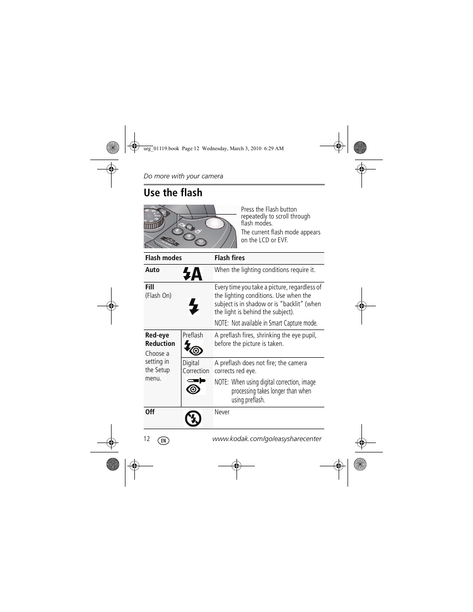 Use the flash | Kodak Z981 User Manual | Page 12 / 29