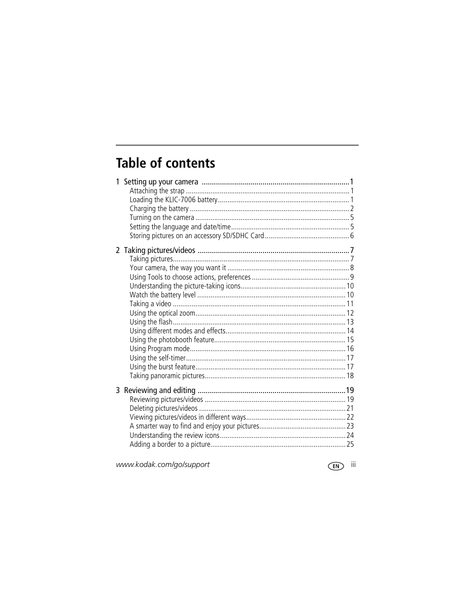 Kodak MD55 User Manual | Page 5 / 70