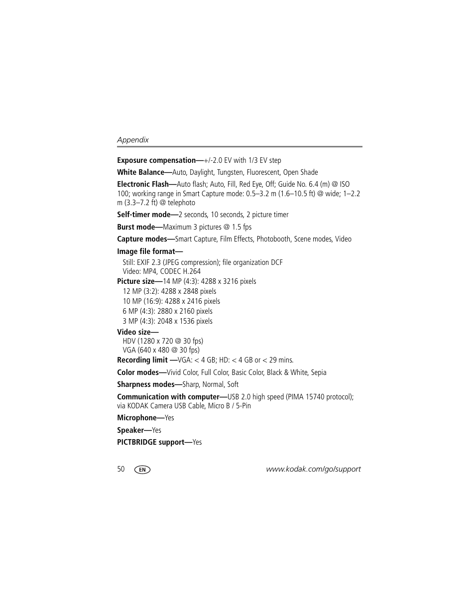 Kodak MD55 User Manual | Page 56 / 70