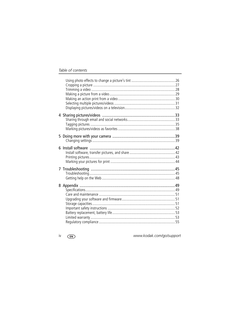 Kodak MD55 User Manual | Page 6 / 70