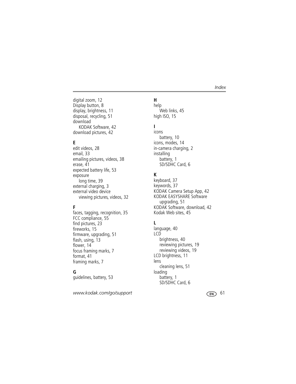 Kodak MD55 User Manual | Page 67 / 70