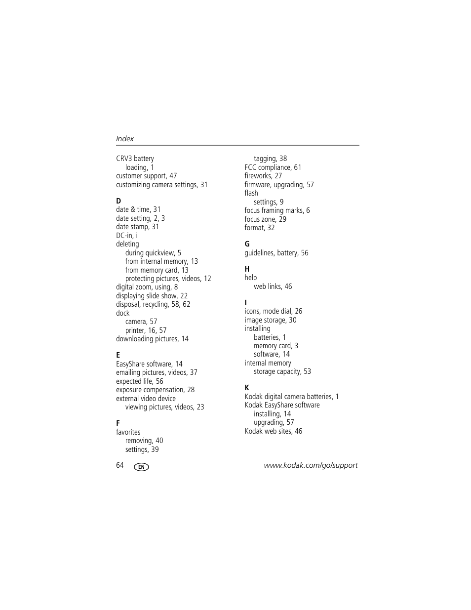 Kodak CD43 User Manual | Page 70 / 73
